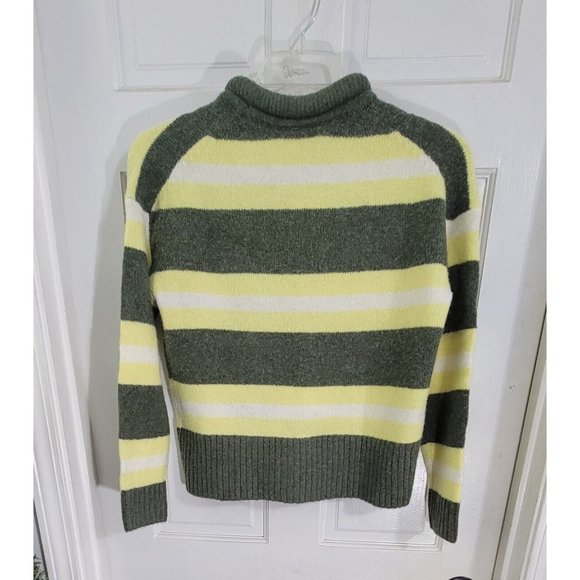 Madewell Womens Striped Green Yellow Fulton‎ Pullover Sweater Size Small NWT - Picture 4 of 9